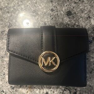 Michael Kors Wallet - Black and Gold hardware